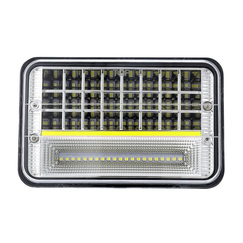 Super Bright 270W 4x6 IP68 Rectangular Seal Beam Truck H4 Led Headlight with DRL for Offroad ATV SUV 2pcs