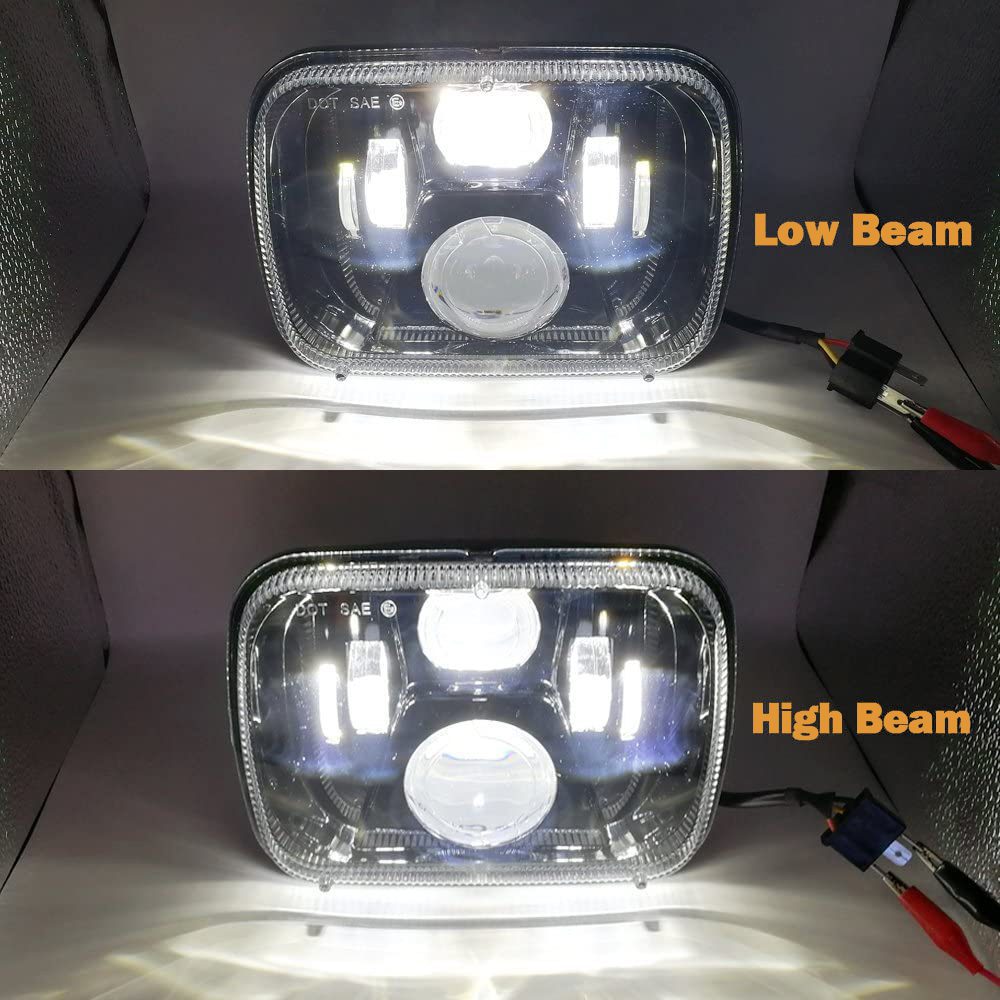 110W 5x7 Inch H6054 Led Sealed Beam Headlights 7x6 Led Headlamps with High Low Beam for Jeep Wrangler YJ Cherokee XJ H5054 H6054LL 6052 6053 (2Pcs) - Image 5