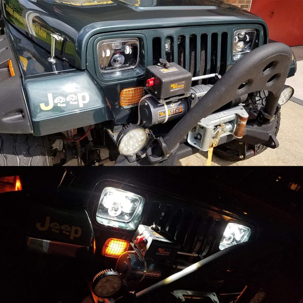 110W 5x7 Inch H6054 Led Sealed Beam Headlights 7x6 Led Headlamps with High Low Beam for Jeep Wrangler YJ Cherokee XJ H5054 H6054LL 6052 6053 (2Pcs) - Image 9