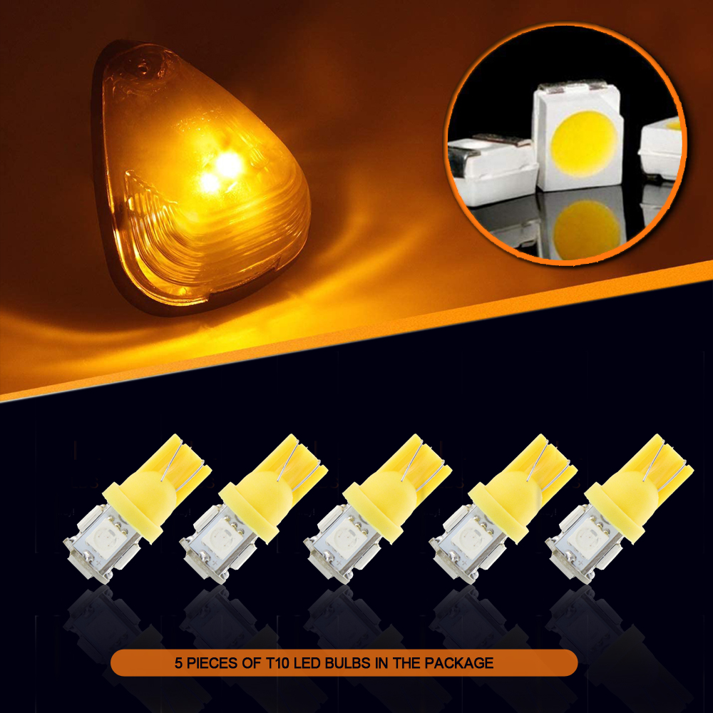 WMPHE 17 LED Amber Cab Marker Roof Running Top Lights LED Marker Lig