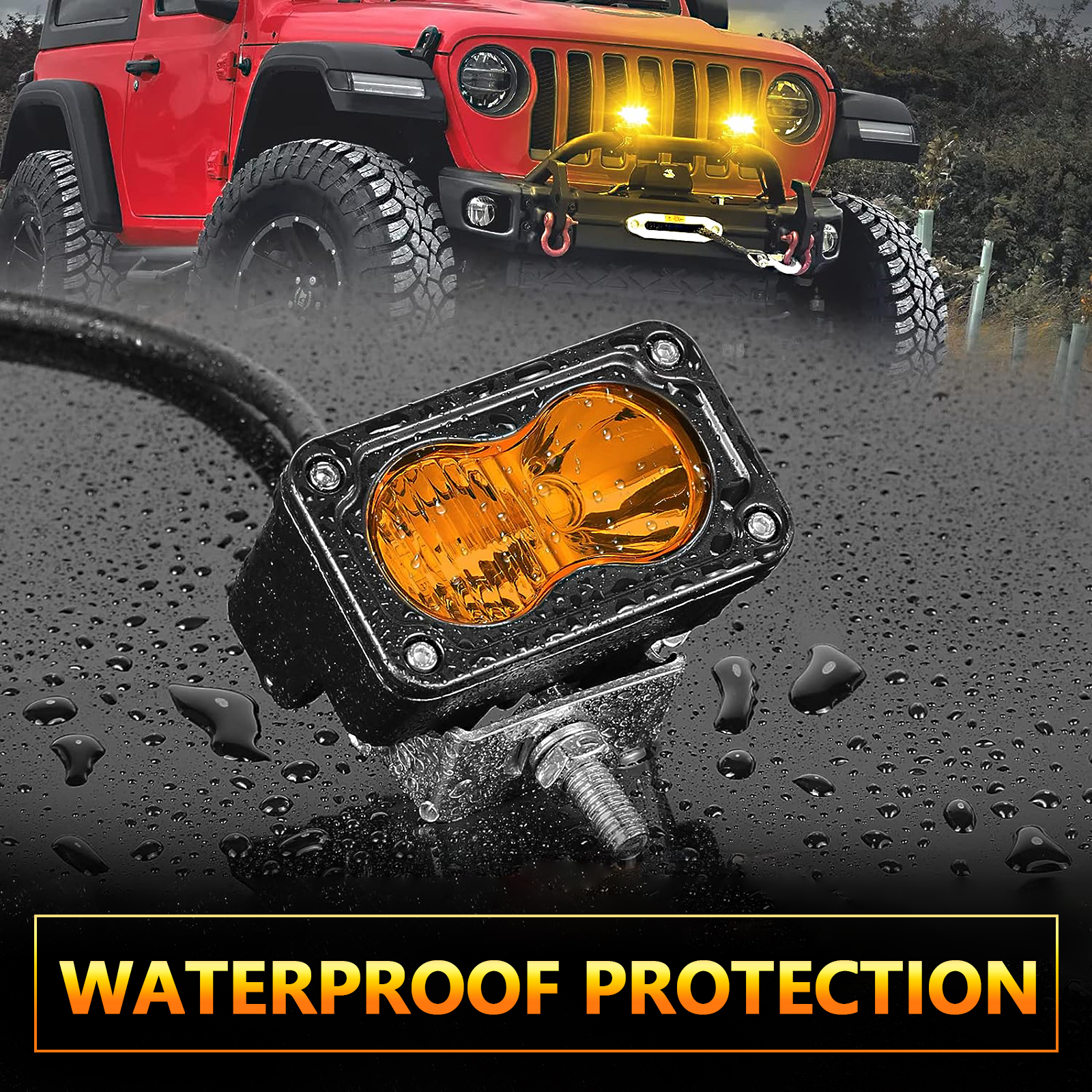 DOXMALL 40W Led Pod Lights 3 Inch LED Work Light Amber Off Road Driving ...