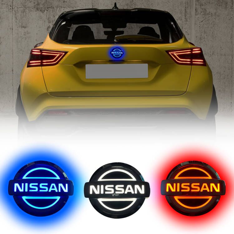 5D LED Nissan Logo Emblem Light Nissan Rear Badge Light Up with White Blue Red Colors Available