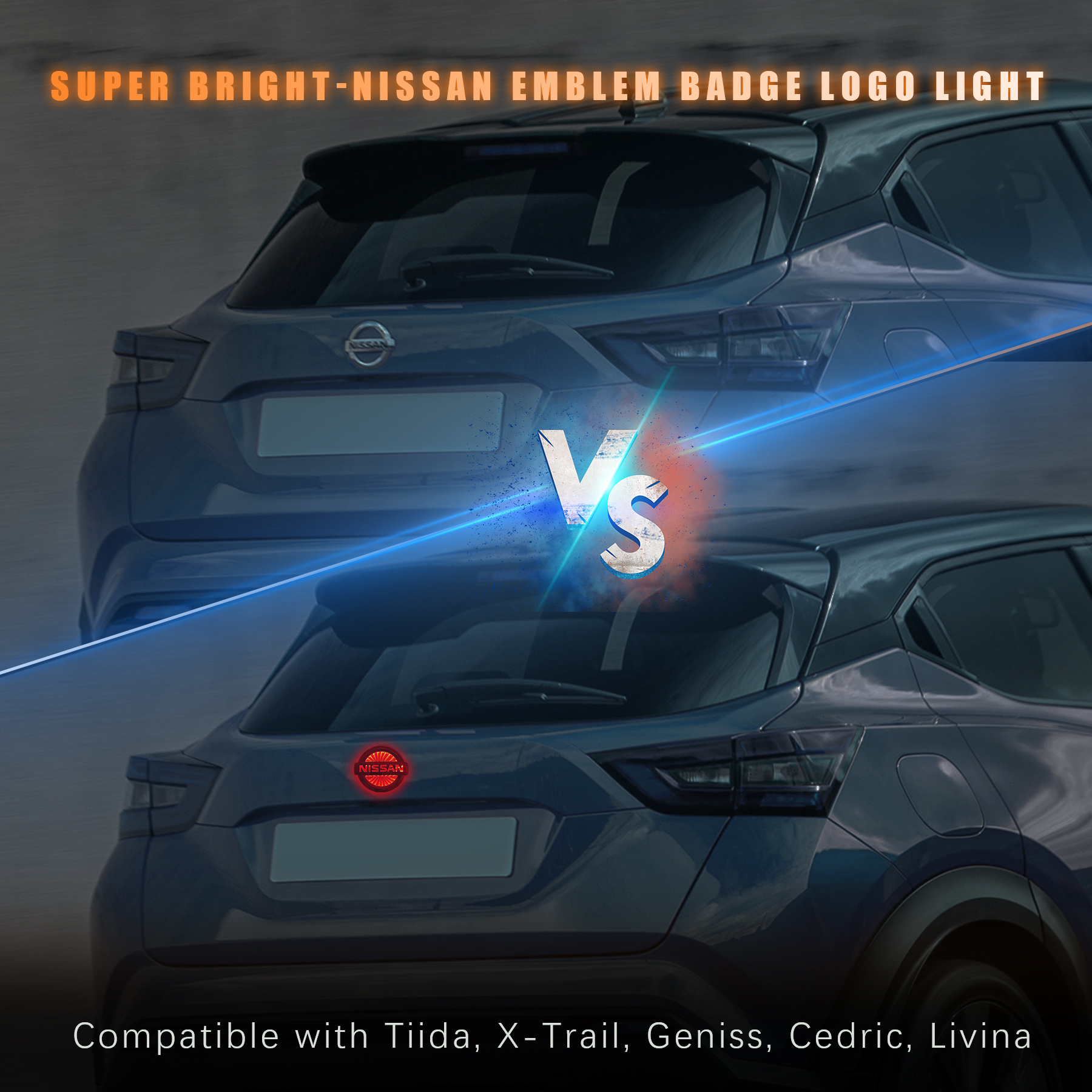 3D LED Nissan Logo Emblem with White Blue Red Color Illuminated Nissan Emblem For Rear Badge - Image 4