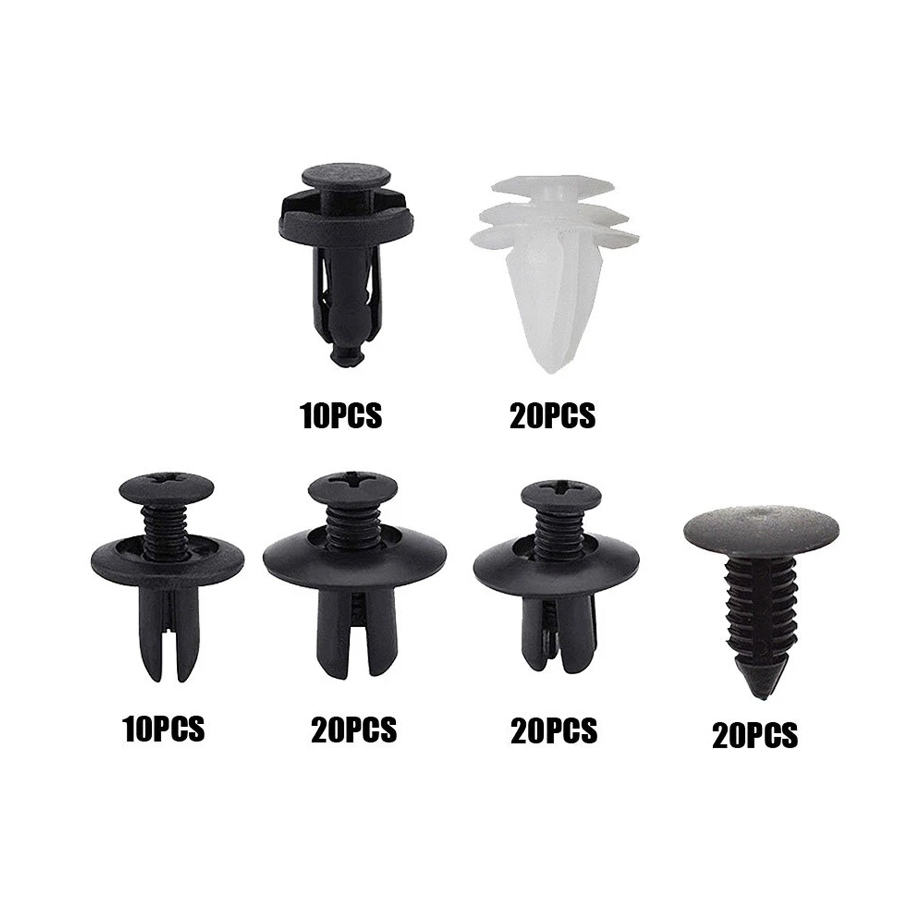 100pcs Car Clips 6 Sizes of Body Fixing Clips Car Bumpers Fenders and other Replacement Parts Suitable for Most Car Models - Image 3