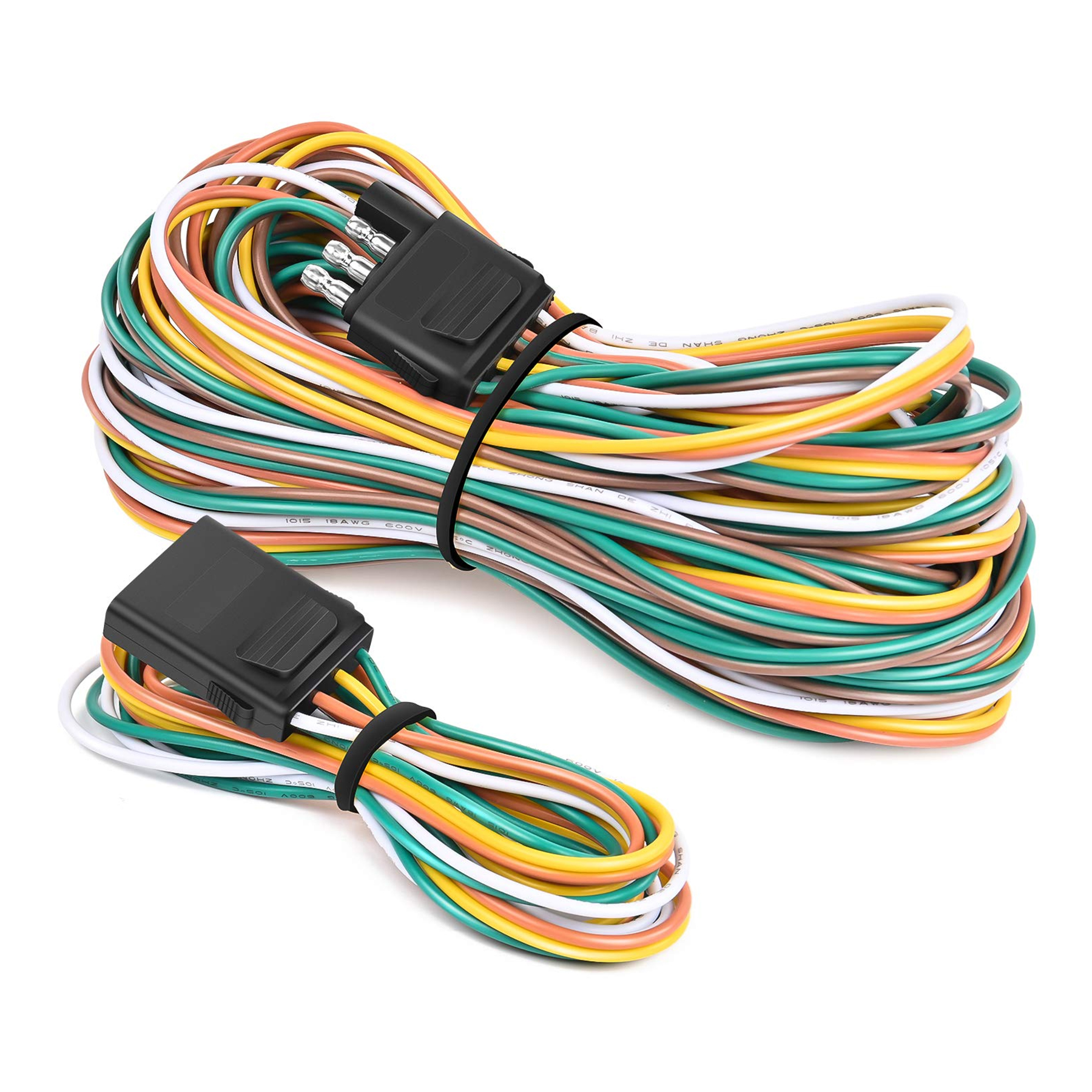 4 Pin Trailer Wiring Harness Kit 25 Feet Male 4Feet Female Wire for Utility Boat Trailer Lights