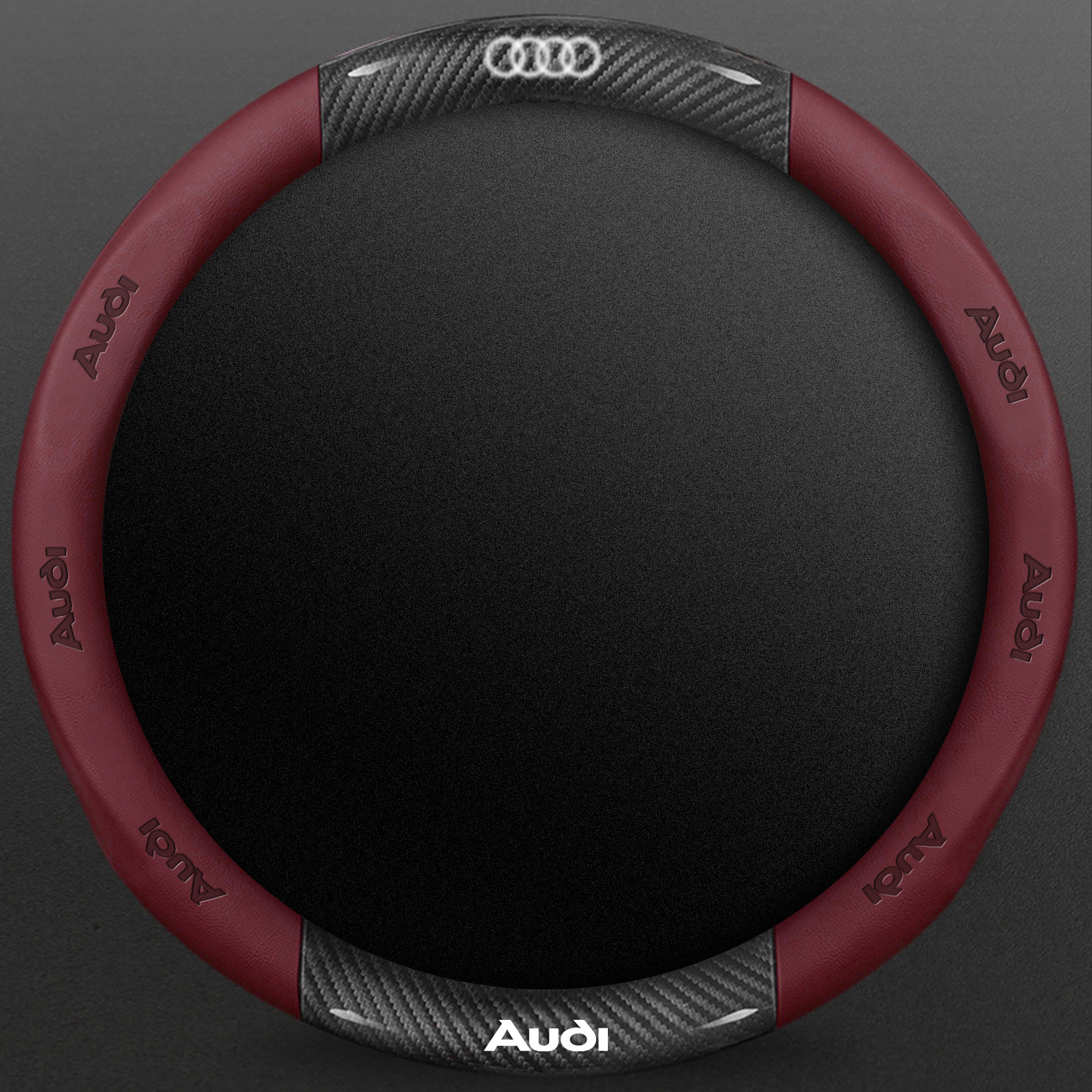 Audi Logo Car Leather Steering Wheel Cover Wear-resistant Multiple Colors Steering Wheel Protector - Image 7