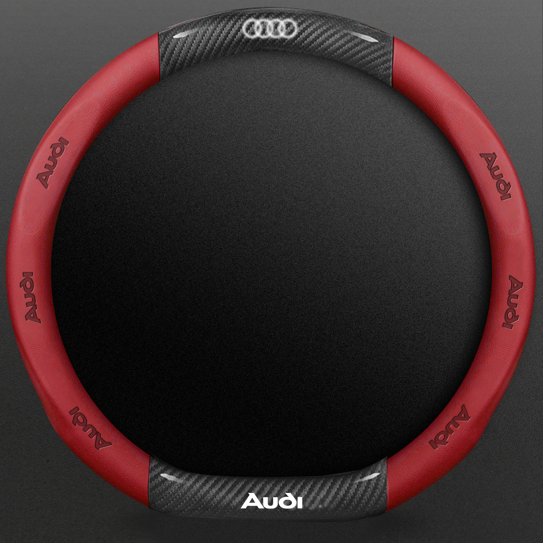 Audi Logo Car Leather Steering Wheel Cover Wear-resistant Multiple Colors Steering Wheel Protector - Image 13